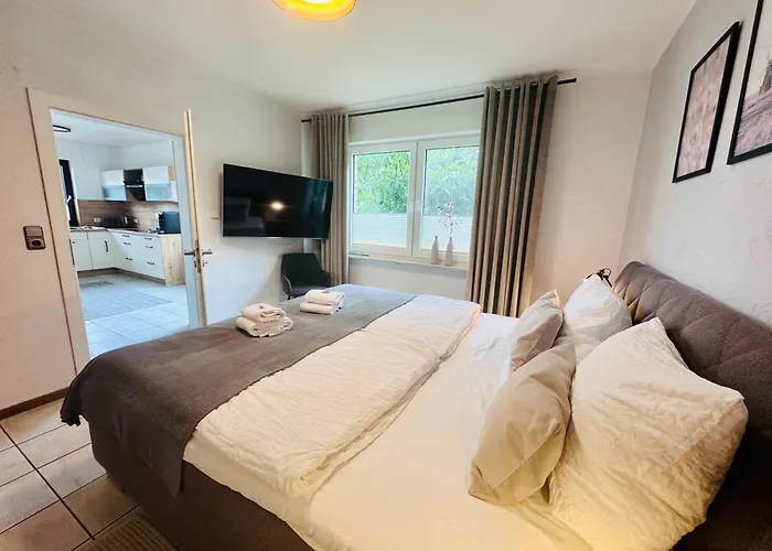 Stylisches Modernes Apartment, Sauna Und Wellness Lage Daire Lubbecke